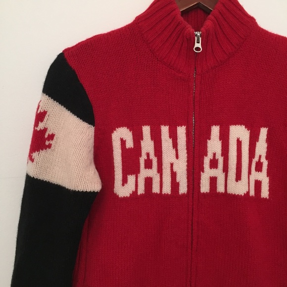🛑 SOLD! CANADA OLYMPIC WOOL CARDIGAN SWEATER - Picture 5 of 13